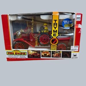 Vtg New Bright 1914 Model T Fire Engine No. 139 Bump N Go Toy Truck NIB Working